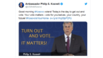  Ambasadori Kosnett: Votoni për veten, shtetin dhe të ardhmen