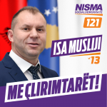  Isa Musliu falënderon strukturat e Nismës dhe qytetarët për mbështetje të vazhdueshme