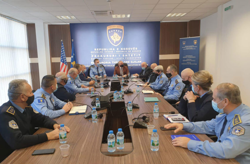  Kryeprokurori Kadriu priti në takim Policinë e Kosovës për regjionin e Gjilanit