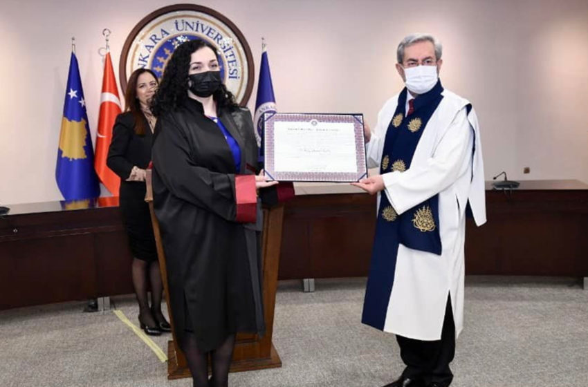  Presidentja Osmani u nderua me çmimin “Doctor Honoris Causa” nga Universiteti prestigjioz i Ankarasë