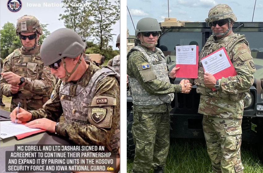  Komandanti i FSK-së nënshkroi marrëveshje bashkëpunimi me Komandantin e Gardës Kombëtare të Ajovës
