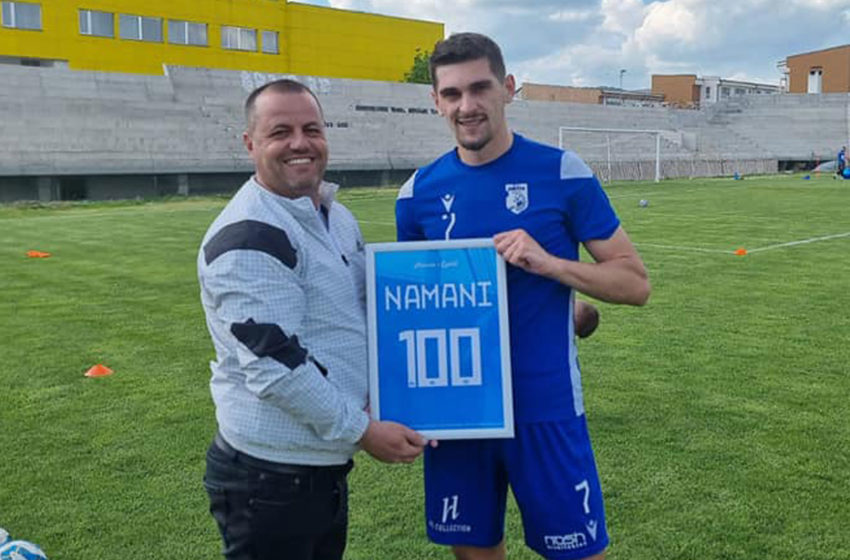  Hamdi Namani ka arritur shifrën e 100 ndeshjeve zyrtare me Dritën