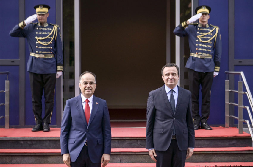  Kryeministri Kurti priti në takim Presidentin e Republikës së Shqipërisë, Bajram Begaj
