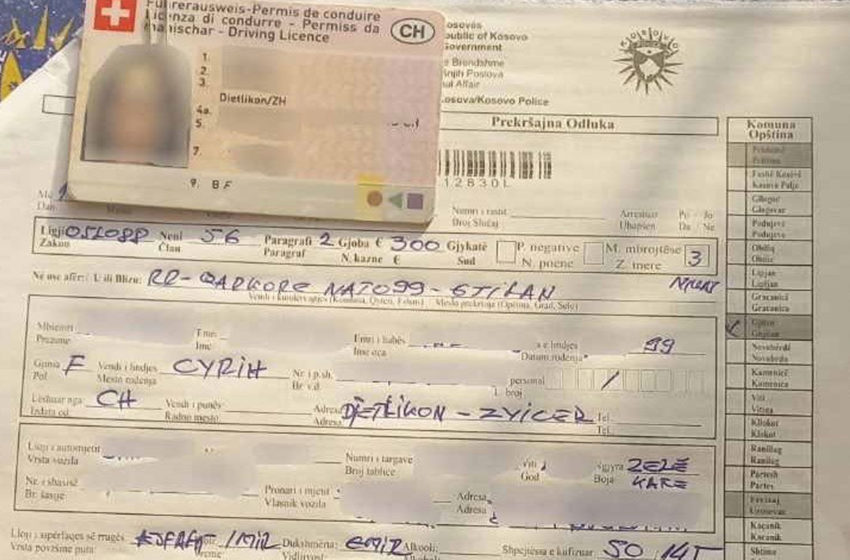  Gjilan: Tejkalim i shpejtësisë, kundërvajtësit i merret patentë shoferi për tre muaj