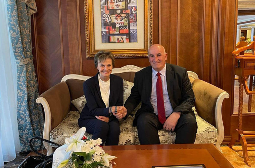  Kryetari i Vitisë, Sokol Haliti takohet me ish presidenten e Zvicrës. Micheline Calmy-Rey