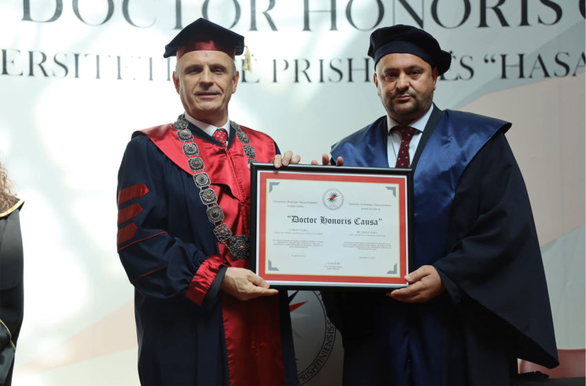  Trajneri dhe selektori i përfaqësueses së Kosovës në xhudo, Driton Kuka nderohet me titullin “Doctor Honoris Causa”