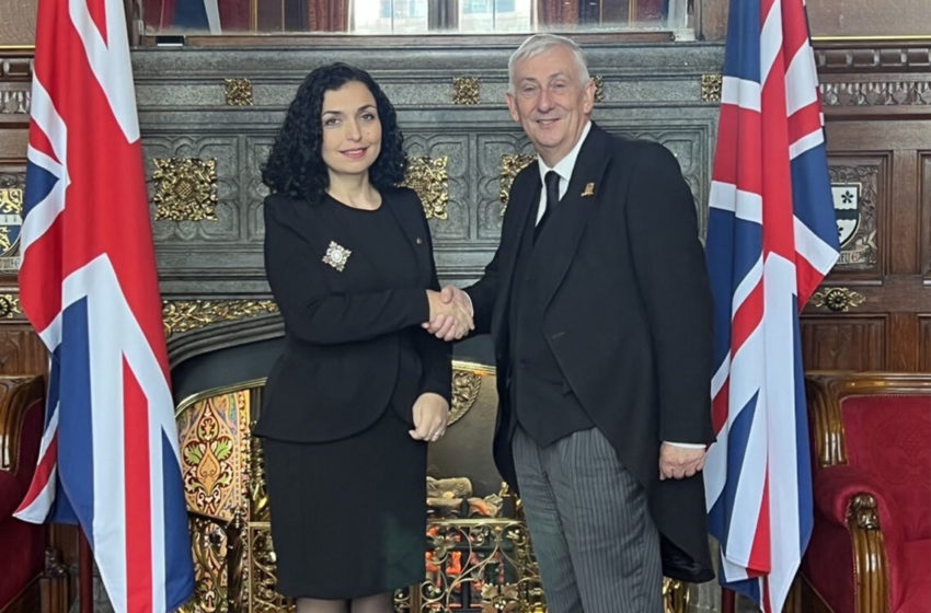  Presidentja Osmani takoi Kryetarin e Dhomës së Përfaqësuesve të Parlamentit Britanik, Sir Lindsay Hoyle