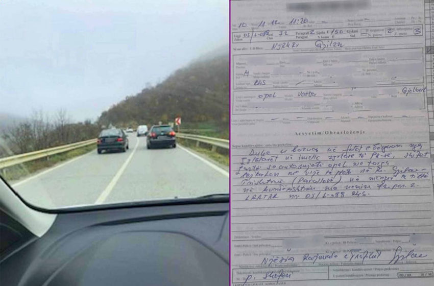  Gjilan: Tejkalon në vijë të plotë, kundërvajtësit i merren patentë shoferi për tre muaj