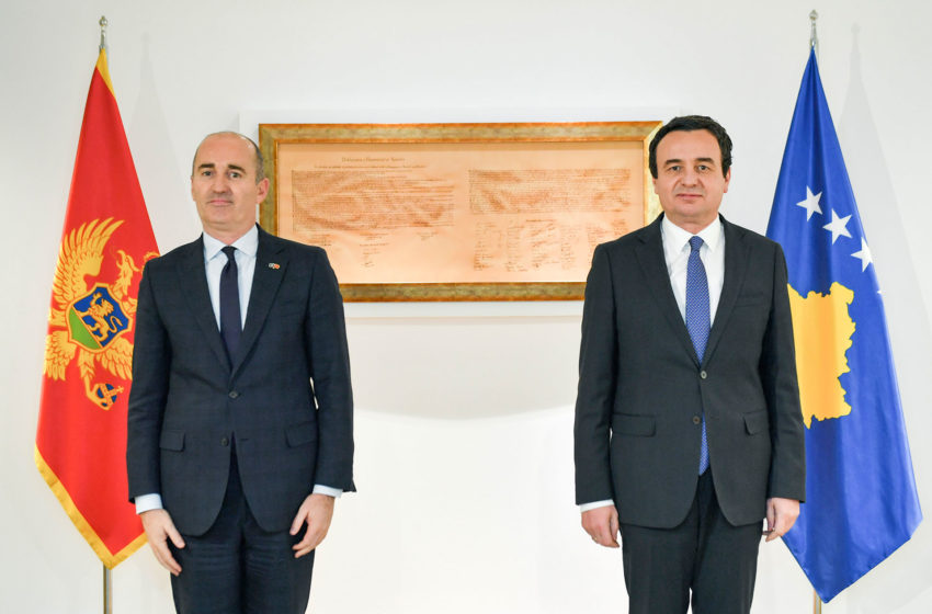  Kryeministri Kurti priti në takim të ngarkuarin me Punë në Ambasadën e Malit të Zi për Kosovë, Bernard Çobaj