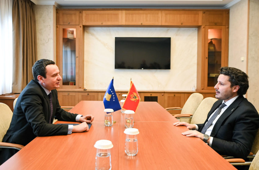  Kryeministri Kurti takoi Kryeministrin në detyrë të Malit të Zi, Abazoviq