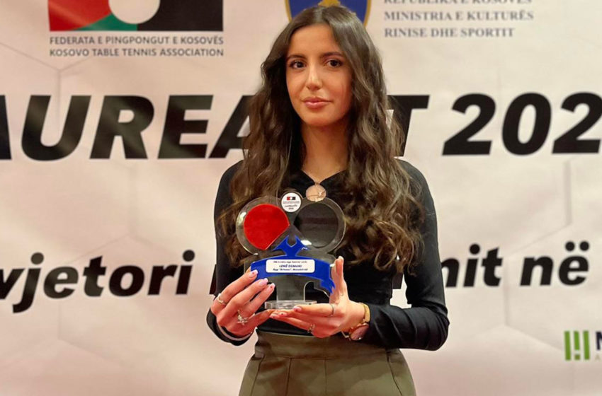  Lenë Osmani për të dytën herë radhazi shpallet pingpongistja më e mirë në Kosovë U-19