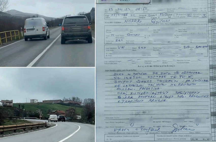  Gjilan: Tejkalon në vijë të plotë, i merret patentë shoferi