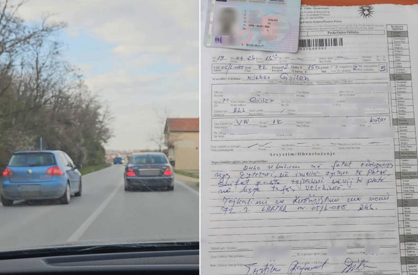  Gjilan: Tejkalim në vijë të plotë, i merret patentë shoferi për tre muaj