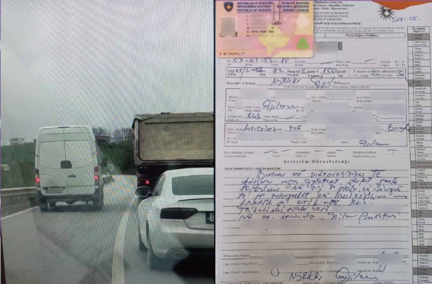  Gjilan: Në dy raste të ndara, kundërvajtësit tejkalojnë në vijë të plotë, gjobiten duke iu konfiskuar edhe patentë shoferët
