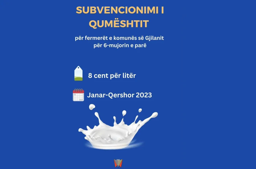  Kryetari Hyseni: Komuna do të subvencionojë qumështin 8 centë për litër