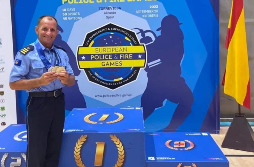  Rreshteri i Policisë së Kosovës, kampioni Anton Cena, i sjellë Republikës sonë tri medalje nga Spanja