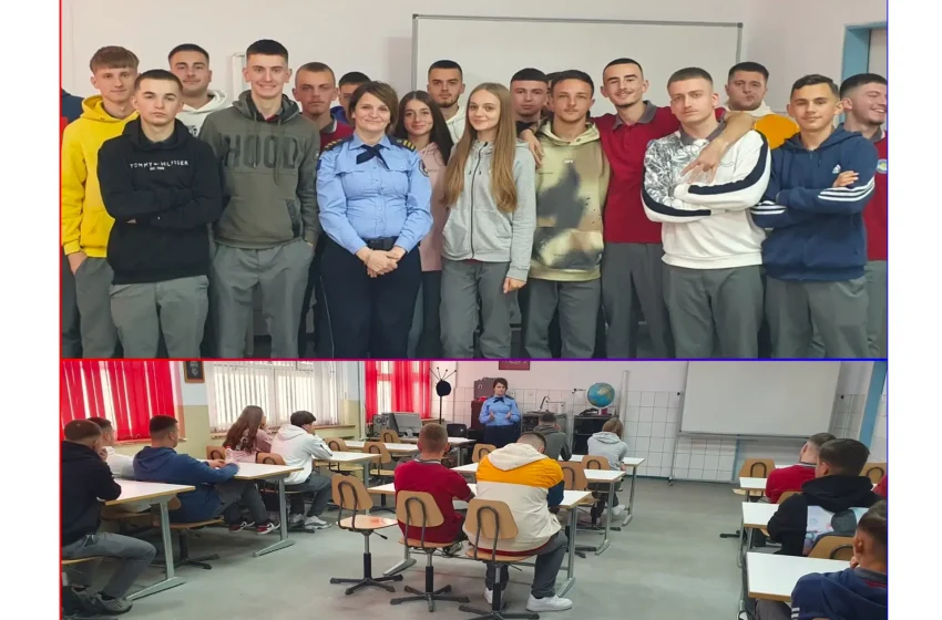  Policia me ligjëratë vetëdjësuese për nxënësit e Gjimnazit‘’Zenel Hajdini’’