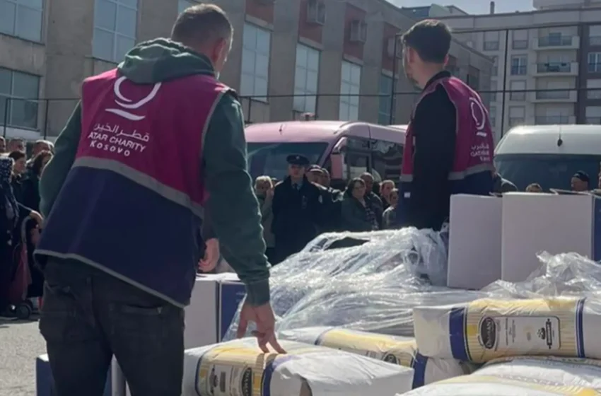  Gjilani shpërndan 156 pako ushqimore për familjet ne nevojë, donacion nga Qatar Charity
