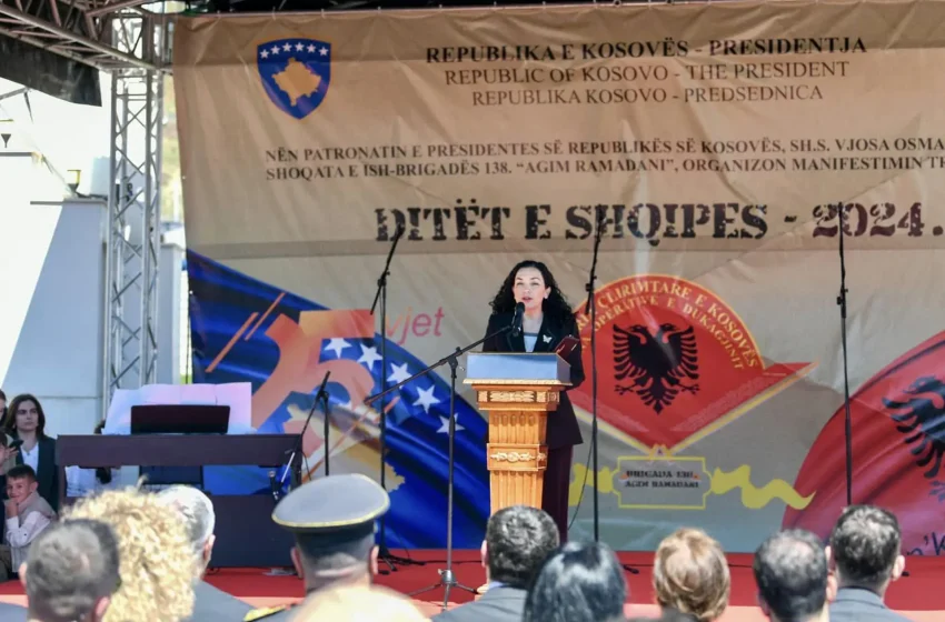  Fjalimi i Presidentes Osmani në manifestimin “Ditët e Shqipes”, organizuar për nder të 25 vjetorit të Betejës së Koshares