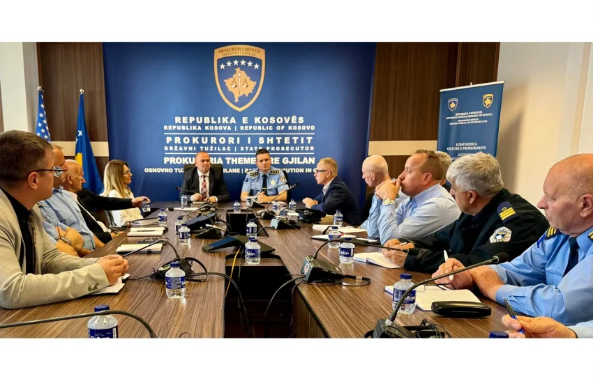  Kryeprokurori Kadriu priti në takim Policinë e Kosovës për regjionin e Gjilanit