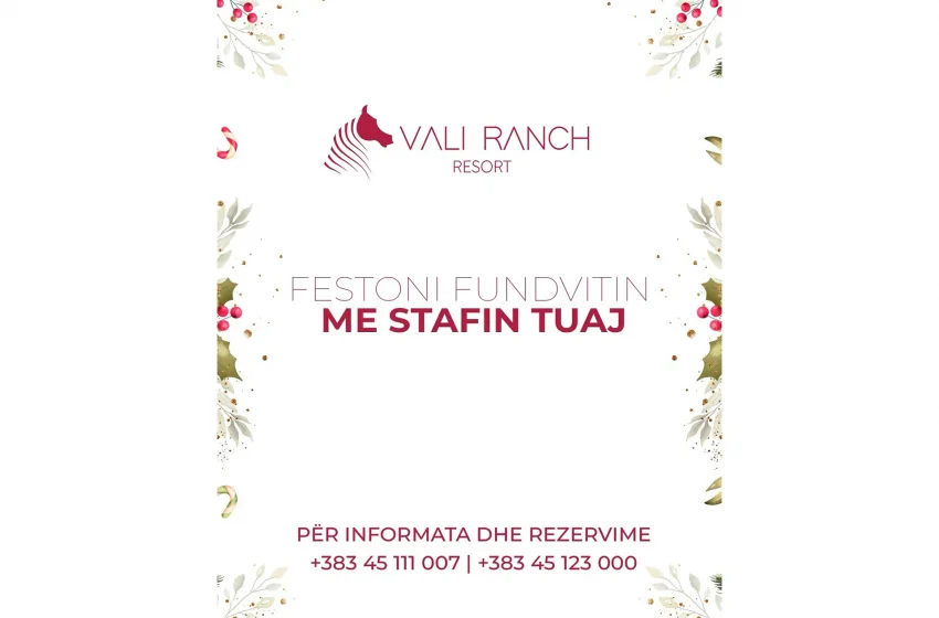  Vali Ranch: Festoni fundvitin me stafin tuaj në ambientin tonë elegant!