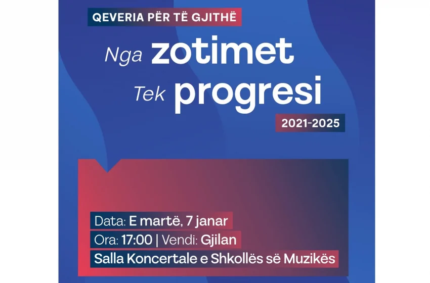  Kryeministri Kurti nesër në Gjilan shpalos punën e tij qeverisëse