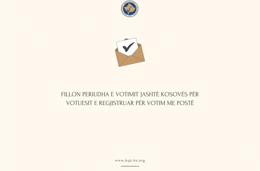  Fillon periudha e votimit jashtë Kosovës për votuesit e regjistruar për votim me postë, 9 janar – 8 shkurt 2025