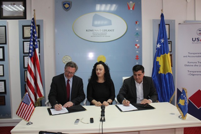 Gjilani dhe USAID nënshkruan memorandum mirëkuptimi për ngritjen e transparencës dhe llogaridhënies në prokurim
