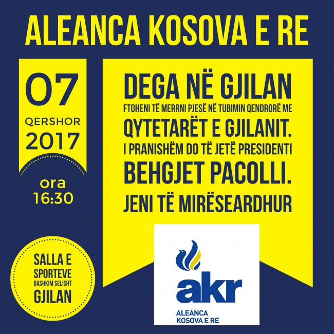 AKR fton gjilanasit në tubimin e saj të madh