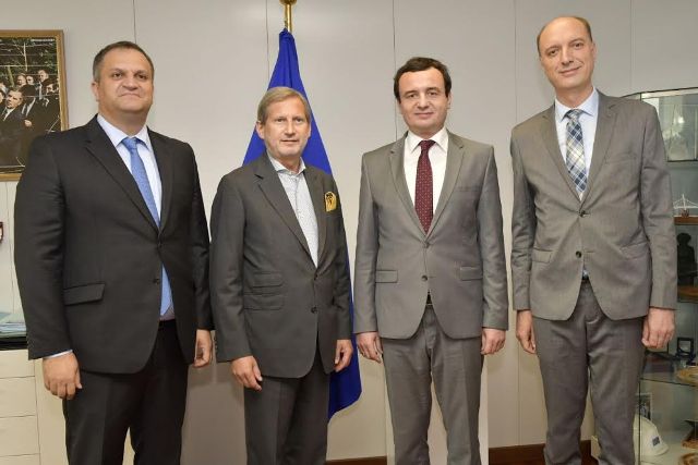 Përmbyllet vizita në Bruksel me takimin me Komisionierin Johannes Hahn