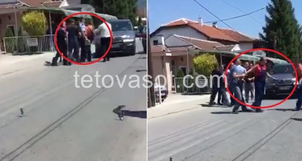 Në sy të policëve rrihet shqiptari dhe kërcënohet me vdekje nga pronarët maqedonas