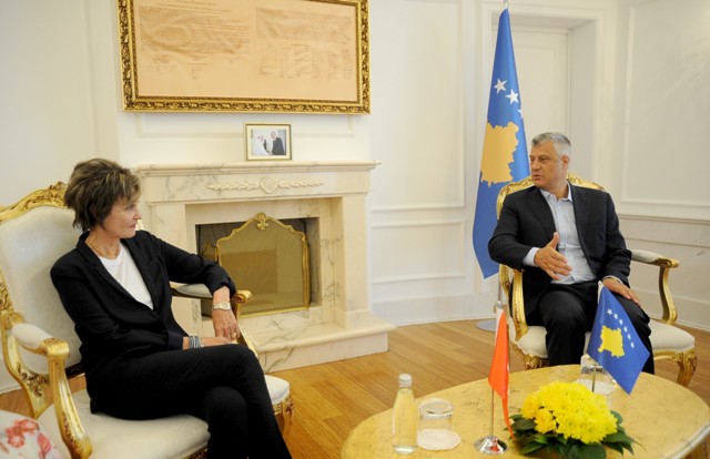 Presidenti Thaçi takoi ish-Presidenten e Konfederatës së Zvicrës, Micheline Calmy-Rey
