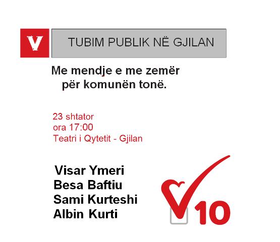 Të shtunën, Vetëvendosje hap fushatën parazgjedhore