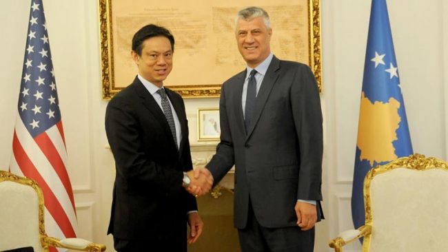 Presidenti Thaçi takon zëvendës ndihmës Sekretarin e Shtetit amerikan, Hoyt Brian Yee