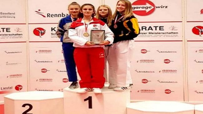 Zvicër: Adisa Ramadani kampione në karate “Kumite U-14”
