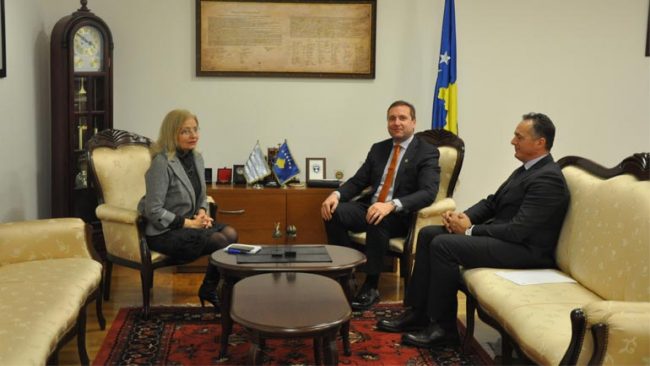 Ministri Sefaj priti në takim ambasadoren e Greqisë në Kosovë