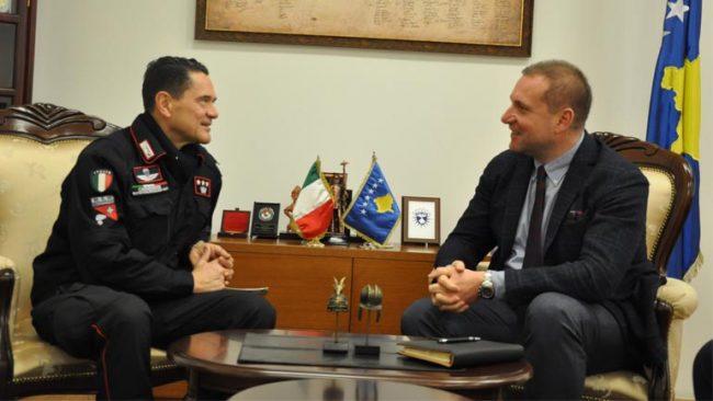Ministri Sefaj priti në takim komandantin e karabinierëve kolonel Marco Di Stefano