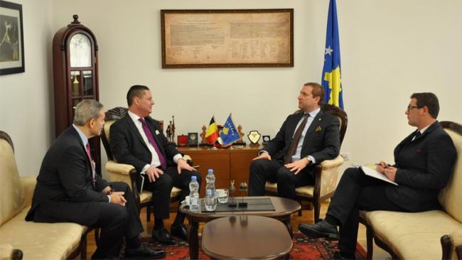 Ministri Sefaj priti në takim Shefin e Zyrës Belge në Kosovë Jean-Louis Servais