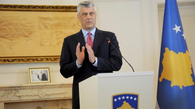 Thaçi: Kosova mbështet përpjekjet e shteteve perëndimore për t’i dhënë fund regjimit të Asadit dhe luftes në Siri