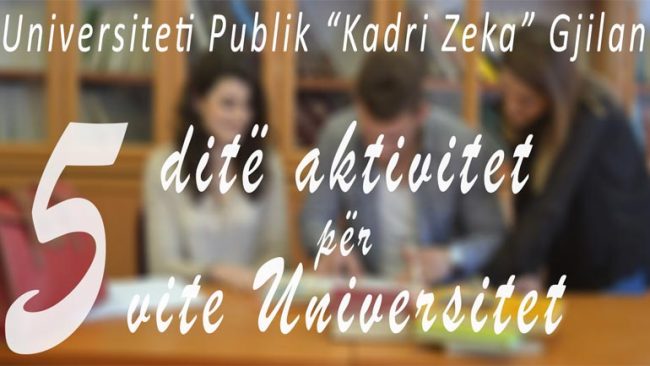 Universiteti Publik  “Kadri Zeka” feston  5-vjetorin e themelimit