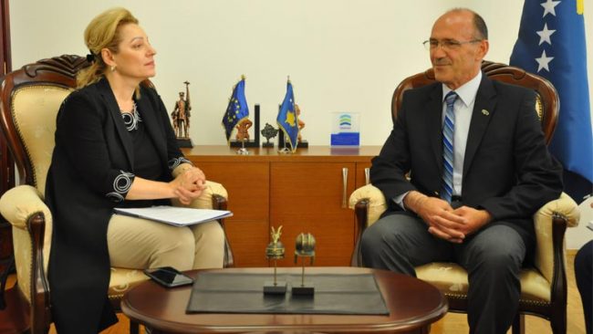 Ministri  i Punëve të Brendshme priti në takim shefen e Zyrës së BE-së në Kosovë