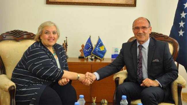 Ministri Gashi takoi shefen e Misionit të EULEX-it