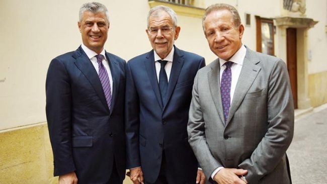 Presidenti Thaçi e zëvendëskryeministri Pacolli takuan presidentin austriak, Alexander Van der Bellen