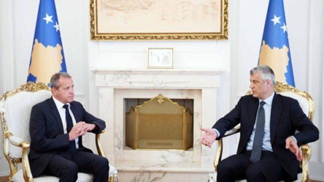 Presidenti Thaçi priti në takim raportuesin e BE-së për Kosovën