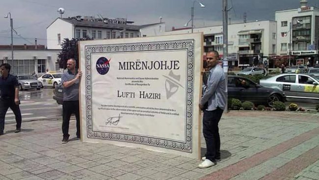 Ironizon Vetëvendosje: Sjellë një mirënjohje nga NASSA për kryetarin e Gjilanit