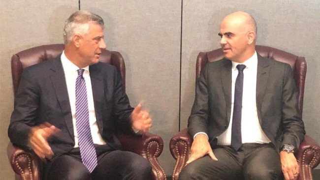 Presidenti Thaçi takoi presidentin e Zvicrës, Alain Berset