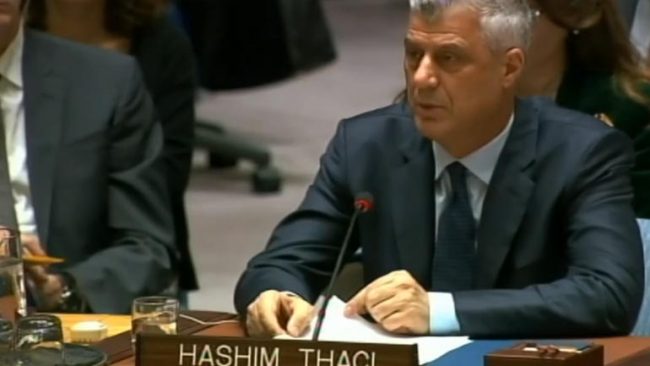 Fjalimi i plotë i Presidentit të Kosovës, Hashim Thaçi në Këshillin e Sigurimit të OKB-së