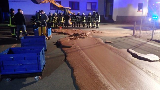 Rrugët prej çokollate, incident në fabrikën gjermane