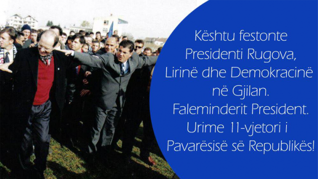 Haziri: Kështu e festonte Dr Rugova lirinë dhe demokracinë në Gjilan