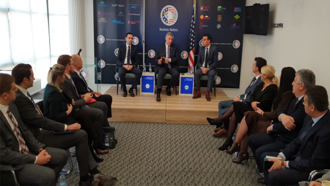 Ambasadori i SHBA-së Kosnett takon udhëheqësinë e Odës Amerikane